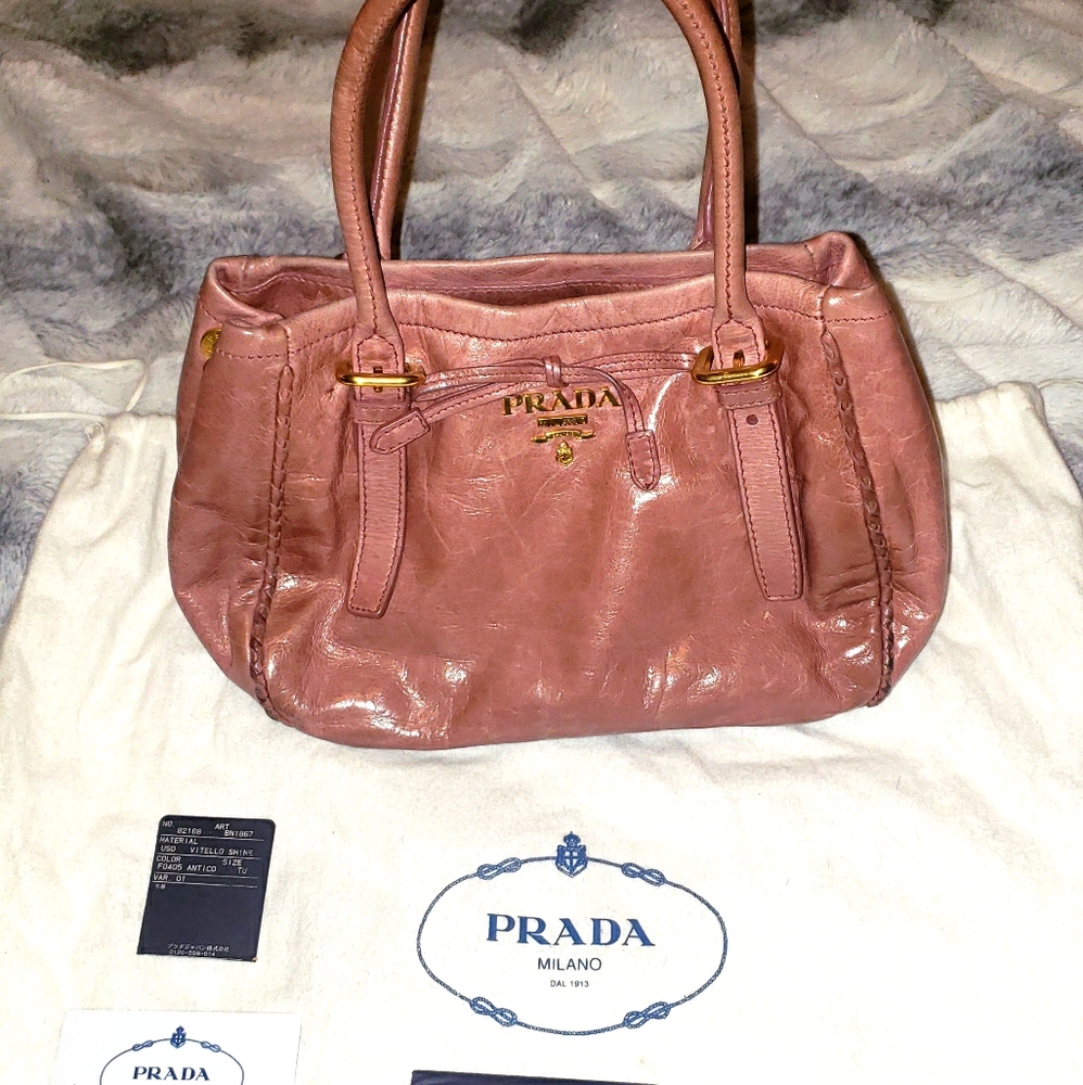 Authentic Prada Antico Vitello Shine